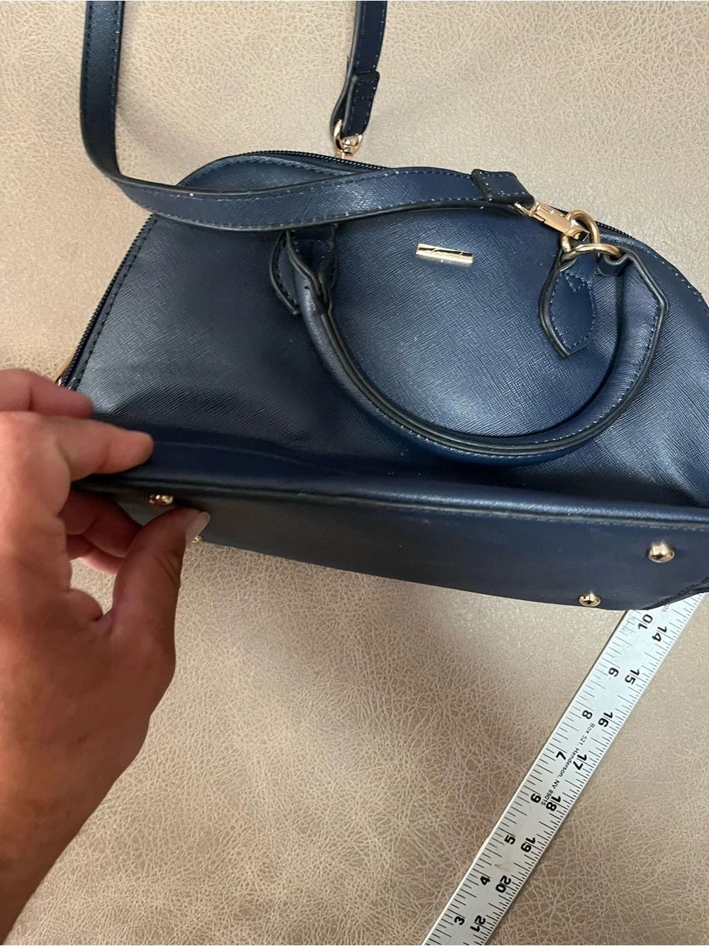 Lovevook Classic Navy Dome Satchel Handbag - Unbranded